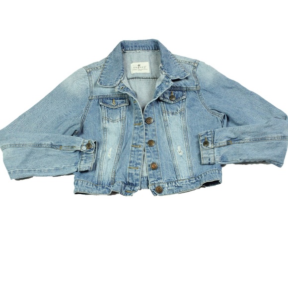 Papaya Jackets & Coats Ladies Papaya Jean Jacket Size L Read